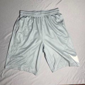 Nike Mens XL Dri-Fit Grey Shorts Elastic Waistband Athletic Running Swoosh